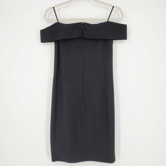 NWT‎ Halston Heritage Off-Shoulder Sheath Dress Little Black Dress Size 6 - Picture 5 of 11